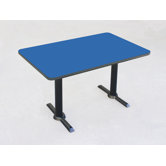 Rectangular Bar and Caf&eacute; Table with T-Bases and Columns