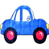 Fun Shape High Pile Car Kids Rug