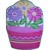 Fun Shape High Pile Flower Kids Rug