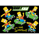 The Simpsons Bart SK8 Black Kids Rug