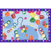Tootsie Roll Dots Kids Rug