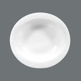 Schale oval "Allegro" in Uni / Wei&szlig;