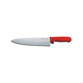 10" Cook's Knife in High-Carbon Steel with Red Handle