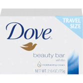 2.6 Oz White Travel Size Bar Soap with Moisturizing Lotion