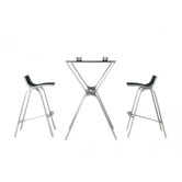3-tlg. Bar-Set in Schwarz