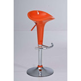 Barhocker dreh- und h&ouml;henverstellbar "Saddle" in Orange / Chrom