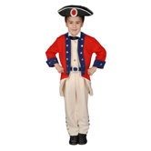 Deluxe Colonial Soldier Children's Costume Set