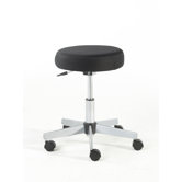 B&uuml;rohocker dreh- und h&ouml;henverstellbar "Ron" in Schwarz / Aluminium