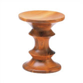Miniatures - Model C Walnut Stool by Charles and Ray Eames