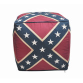 Confederate Flag Pouffe