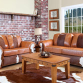 Rawhide Leather Living Room Collection