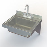 NSF Wall Mounted Stainless Steel Hand Sink