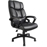 High-Back Leather Executive Chair with Arms