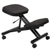Low-Back Height Adjustable Kneeling Drafting Chair with Casters
