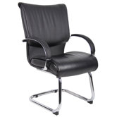 Leather Guest Chair with Mid Back