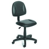 Adjustable Low-Back Leather Office Chair