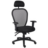 High-Back Mesh Office Chair with Headrest