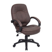Mid-Back Leatherplus Executive Office Chair with Arms