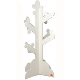 Wooden Clothes Tree in White