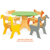 Tree Table with Zebra and Giraffe Chairs