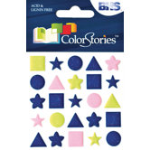 Colorstories Puffy Mesh Stickers (Set of 25)