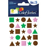 Colorstories Puffy Mesh Stickers (Set of 25)