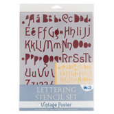 Vintageposter Lettering Stencil Set