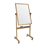 40" Deluxe Reversible Markerboard- Oak Wood Frame
