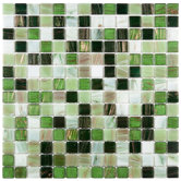 Fused Glass 12" x 12" Glass Mosaic in Forest