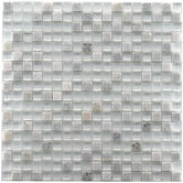 Sierra 11-3/4" x 11-3/4" Glass and Stone Mini Mosaic in Ming