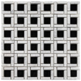 Sierra 11-3/4" x 11-3/4" Glass and Stone Cubic Mosaic in Classic