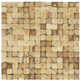 Natural 16-1/2" x 16-1/2" Concave Coconut Mosaic Wall Tile
