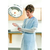 46" x 42" Protective Gown, Poly in Blue