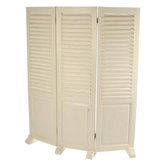 Louvre Screen in Antique White finish