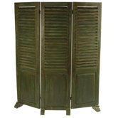 Louvre Screen in Green finish