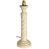 Twisted Lampstand in Antique White finish