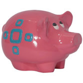 Girly Chic Double Sided Geometric Piggy Bank