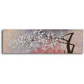 Hand Painted "Cotton Ball Blossom" Oil Canvas Art
