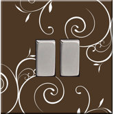 Swirls Switch Cover in Brown