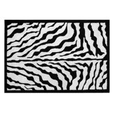 Zebra Black Border Rug