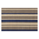 Kerins Navy/Beige Striped Rug