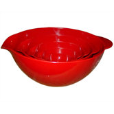 Calypso Basics Melamine 5 Piece Mixing Bowl Set in Red