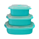 Calypso Basics Microwave Steamer Set in Turquoise