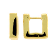 Caribe Gold 14k Gold over Silver Union Square Hoop Earrings