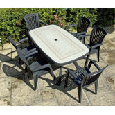 Toscana 165cm Ravenna Table with Kappa Chairs in Anthracite