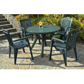 Toscana Round Table with Diana Chairs in Green