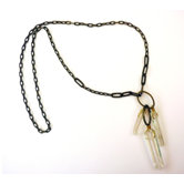 Rachel Paula Three Stone Quartz Necklace