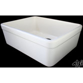 26" x 20" Single Bowl Fireclay Farmhouse Kitchen Sink with 1 3/4" Lip
