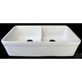 32" Short Wall Double Bowl Farmhouse Kitchen Sink with 1.75" Lip