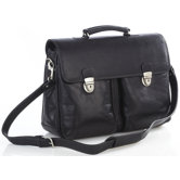 Single Compartment Briefcase in Black